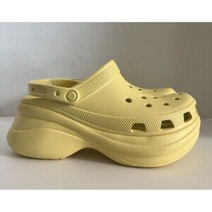 Crocs Bae Clog Platform Daylily Yellow Women Slip On Casual Sandal SZ 11